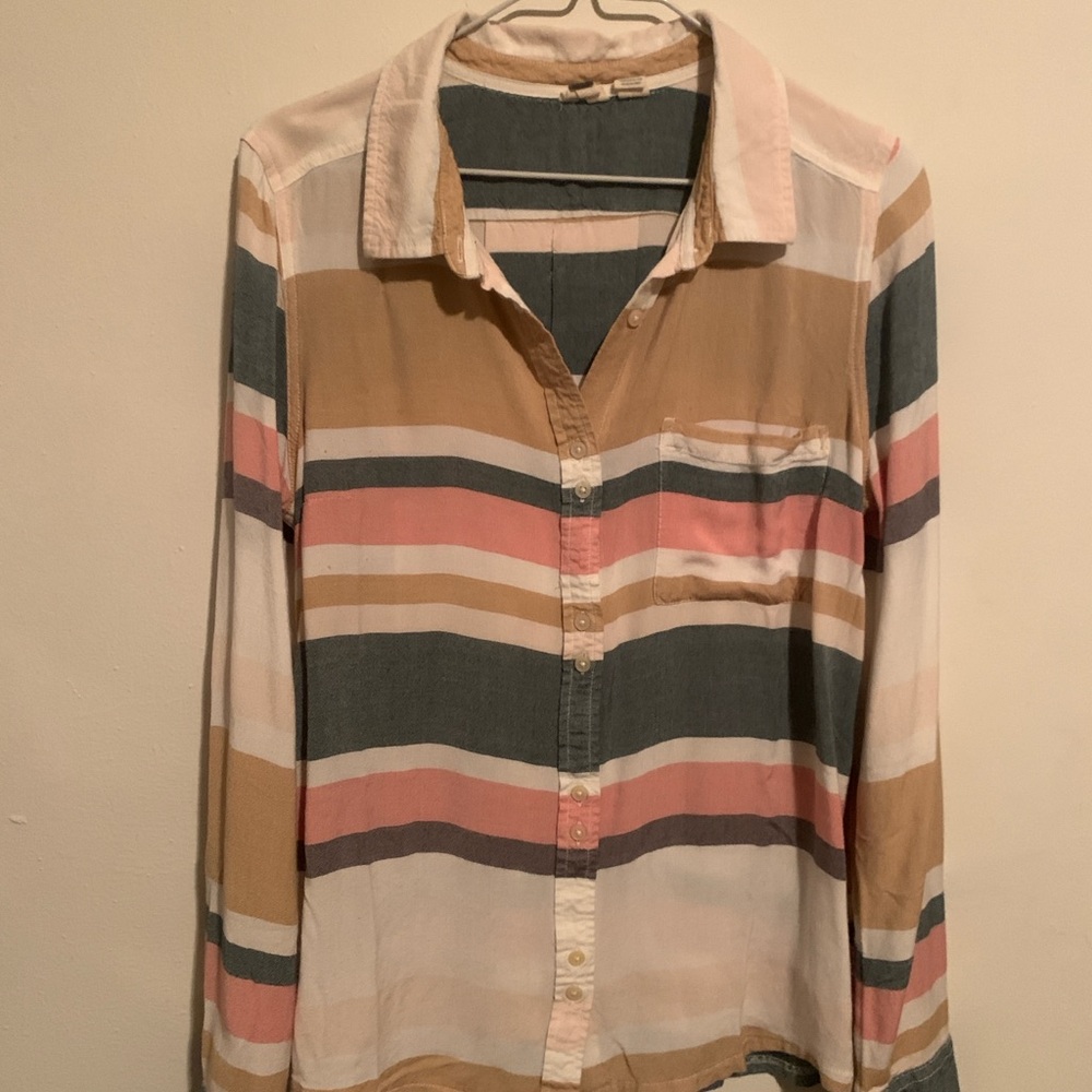 Roxy Multicolor Striped Button Down Shirt